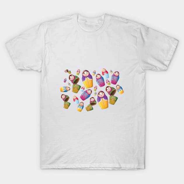 Russian Dolls T-Shirt by nickemporium1